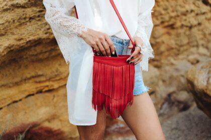 Girl with a small handbag